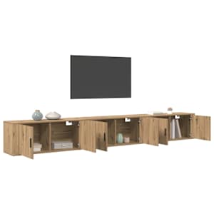 Nástěnný TV skříňový set 3 pcs Artisanový dub kompozitní dřevo - obrázek 3