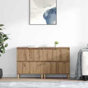 Konzole 2 pcs Artisanový dub 60 x 35 x 70 cm kompozitní dřevo - obrázek 1