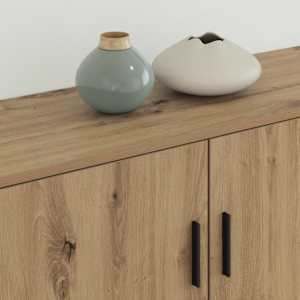 Nástěnný TV skříňový set 2 pcs Artisanový dub kompozitní dřevo - obrázek 4