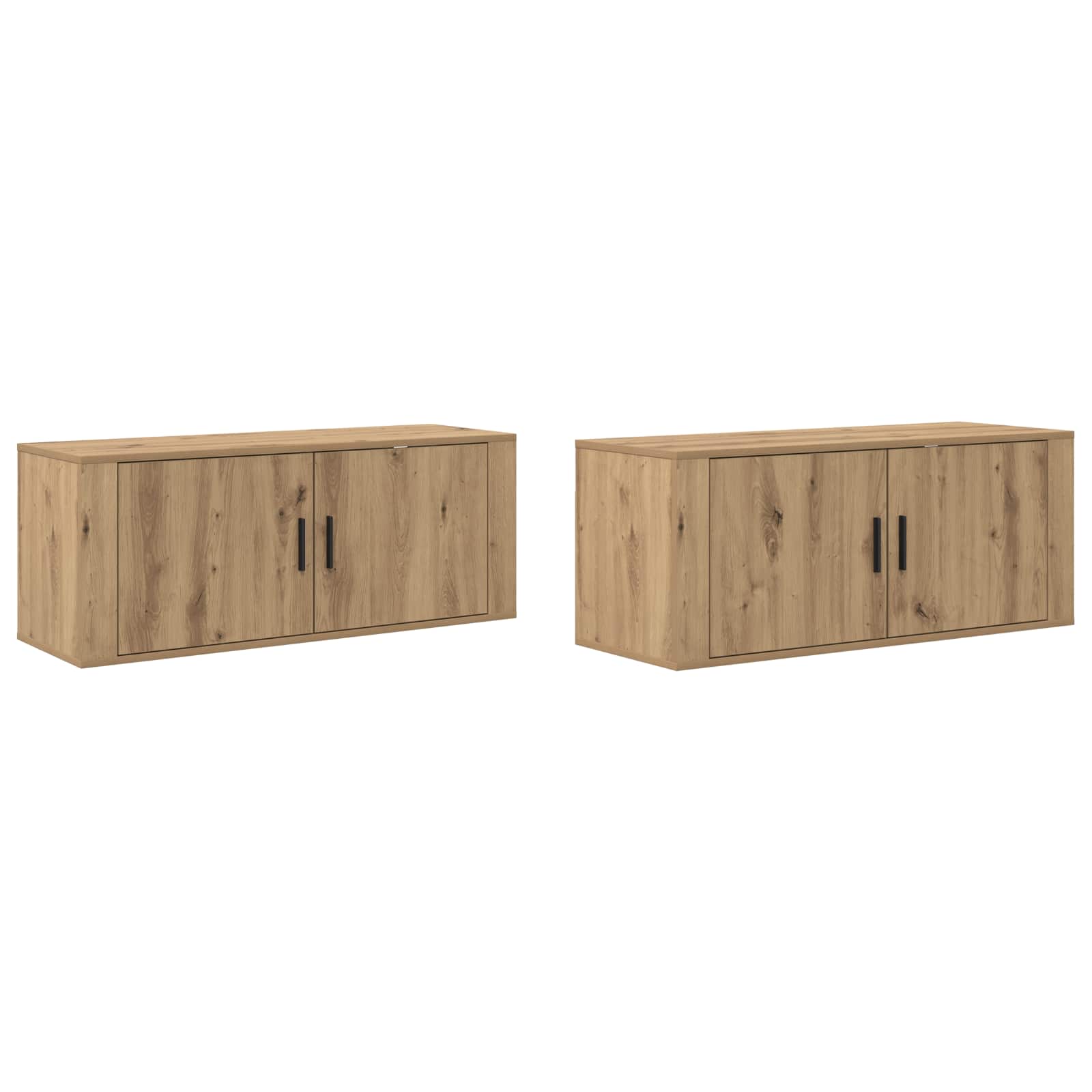 Thumbnail - vidaXL Wand-TV-Schrank Set 2 pcs Artisan-Eiche 100 x 34,5 x 40 cm