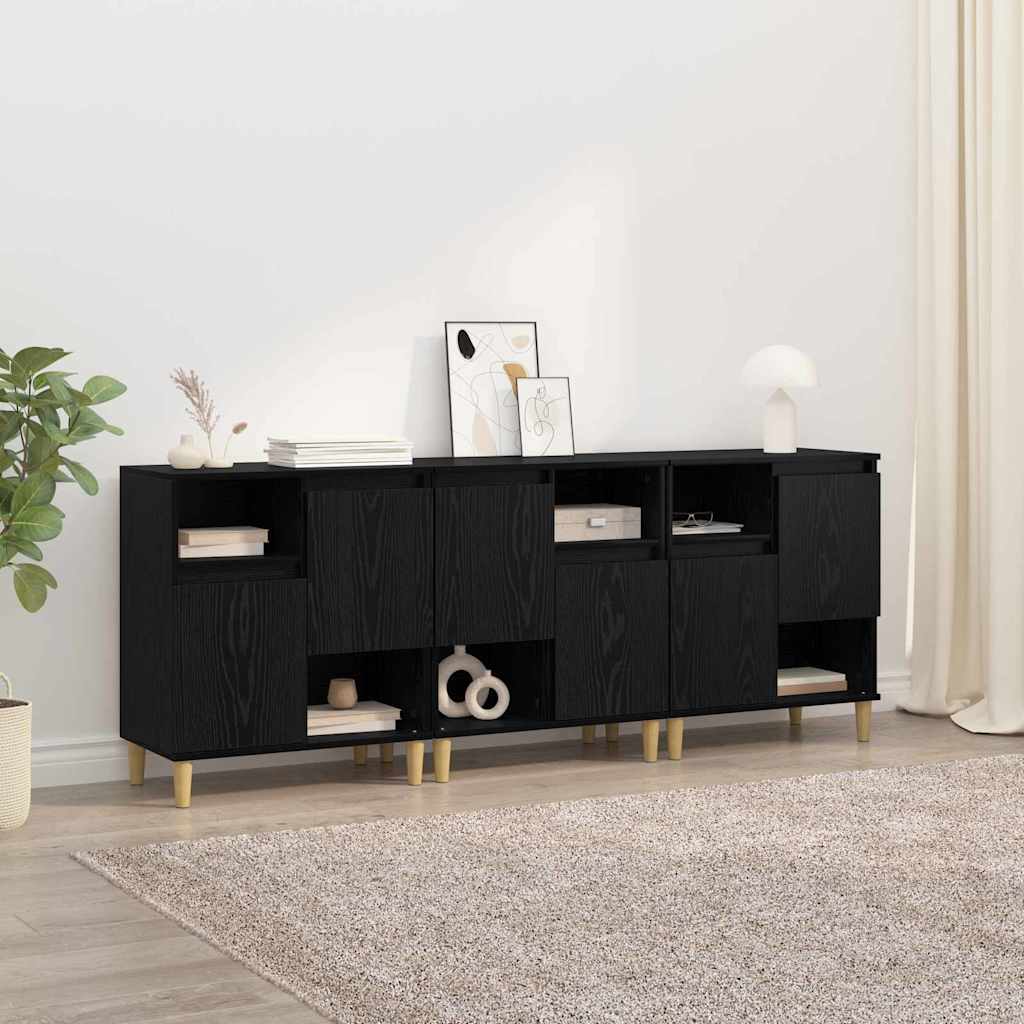 Mobilă și Mobilier - Bufeturi 3 pcs Stejar Negru 60 x 35 x 70 cm Lemn compozit