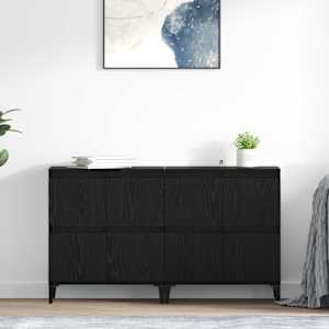 Stranske omare 2 pcs Črna Orehovina 60 x 35 x 70 cm