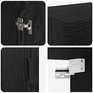 Nástěnná skříň Nástěnný 2 pcs Černý dub 69,5 x 34 x 90 cm - obrázek 10