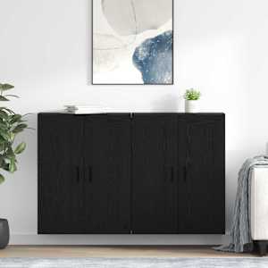 Nástěnná skříň Nástěnný 2 pcs Černý dub 69,5 x 34 x 90 cm - obrázek 1