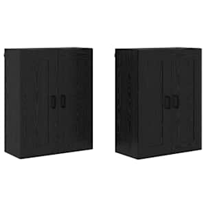 Nástěnná skříň Nástěnný 2 pcs Černý dub 69,5 x 34 x 90 cm - obrázek 2