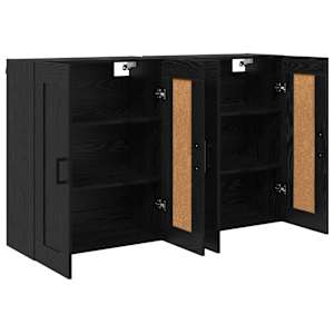 Nástěnná skříň Nástěnný 2 pcs Černý dub 69,5 x 34 x 90 cm - obrázek 6