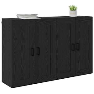 Nástěnná skříň Nástěnný 2 pcs Černý dub 69,5 x 34 x 90 cm - obrázek 3