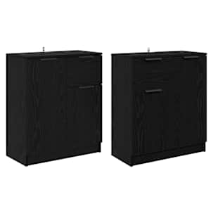 Konzole 2 pcs Černý dub 60 x 30 x 70 cm kompozitní dřevo - obrázek 2