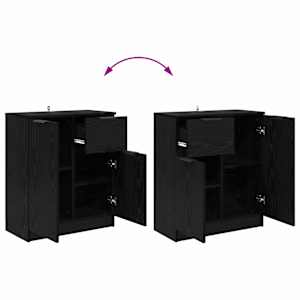 Konzole 2 pcs Černý dub 60 x 30 x 70 cm kompozitní dřevo - obrázek 13