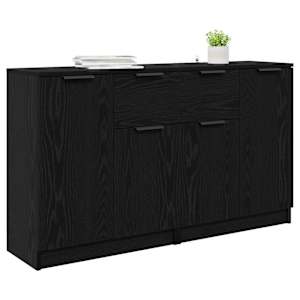 Konzole 2 pcs Černý dub 60 x 30 x 70 cm kompozitní dřevo - obrázek 3
