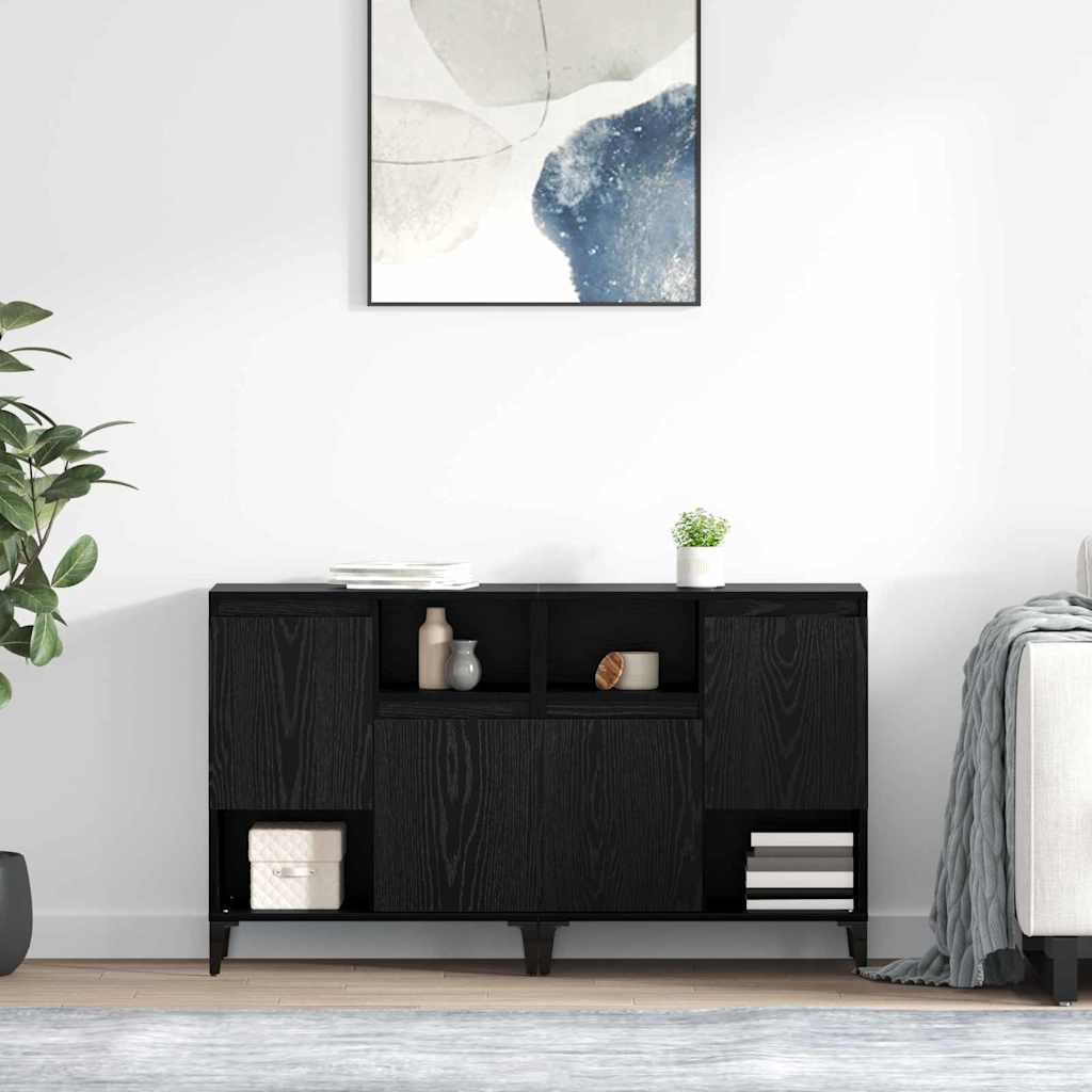Mobilă și Mobilier - Bufeturi 2 pcs Stejar Negru 60 x 35 x 70 cm Lemn compozit