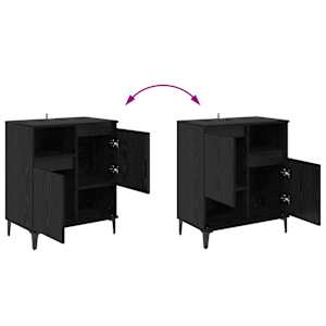 Konzole 2 pcs Černý dub 60 x 35 x 70 cm kompozitní dřevo - obrázek 12