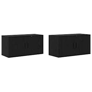 Nástěnný TV skříňový set 2 pcs Černý dub 80 x 34,5 x 40 cm - obrázek 2