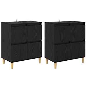 Konzole 2 pcs Černý dub 60 x 35 x 70 cm kompozitní dřevo - obrázek 2