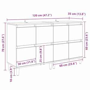 Konzole 2 pcs Černý dub 60 x 35 x 70 cm kompozitní dřevo - obrázek 13