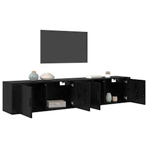 Nástěnný TV skříňový set 2 pcs Černý dub 100 x 34,5 x 40 cm - obrázek 3