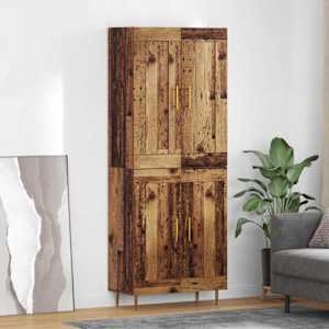 Vysoký bufet Staré dřevo 69,5 x 34 x 180 cm kompozitní dřevo - obrázek 1