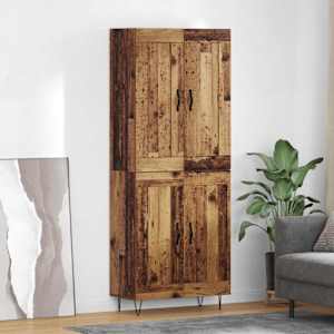 Visok predalnik Star les 69,5 x 34 x 180 cm Konstruiran les