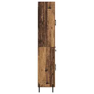 Vysoký bufet Staré dřevo 69,5 x 34 x 180 cm kompozitní dřevo - obrázek 9
