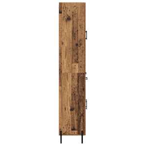 Vysoký bufet Staré dřevo 69,5 x 34 x 180 cm kompozitní dřevo - obrázek 9