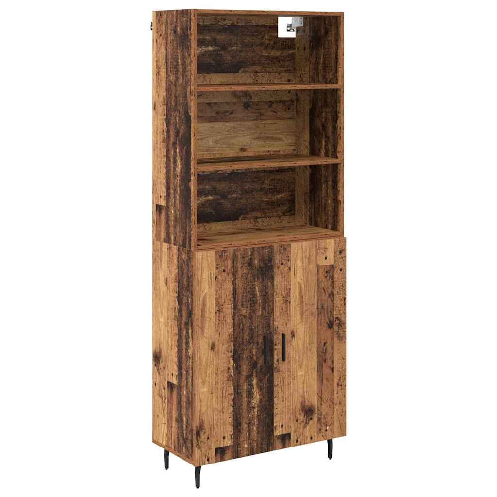 Thumbnail - vidaXL Highboard Altholz 69,5 x 34 x 180 cm Engineered Wood und Glas