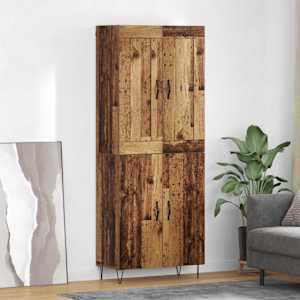 Vysoký bufet Staré dřevo 69,5 x 34 x 180 cm kompozitní dřevo - obrázek 1
