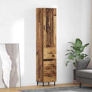Vysoký bufet Staré dřevo 34,5 x 34 x 180 cm kompozitní dřevo - obrázek 1