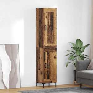 Vysoký bufet Staré dřevo 34,5 x 34 x 180 cm kompozitní dřevo - obrázek 1