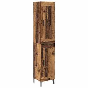 Vysoký bufet Staré dřevo 34,5 x 34 x 180 cm kompozitní dřevo - obrázek 2
