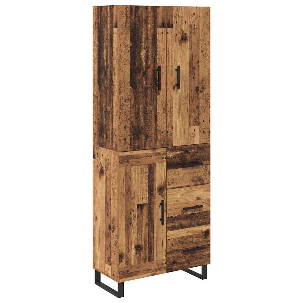 Thumbnail - vidaXL Highboard mit Schubladen 2 pcs Altholz Engineered Wood und Glas