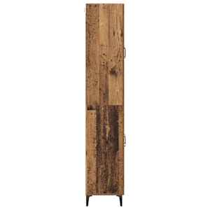 Vysoký bufet Staré dřevo 69,5 x 34 x 180 cm kompozitní dřevo - obrázek 9