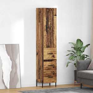 Vysoký bufet Staré dřevo 34,5 x 34 x 180 cm kompozitní dřevo - obrázek 1