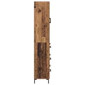 Vysoký bufet Staré dřevo 69,5 x 34 x 180 cm kompozitní dřevo - obrázek 9