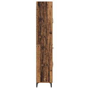 Vysoký bufet Staré dřevo 69,5 x 34 x 180 cm kompozitní dřevo - obrázek 9