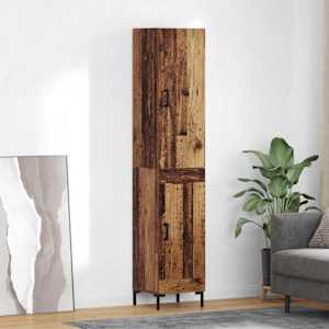 Vysoký bufet Staré dřevo 69,5 x 34 x 180 cm kompozitní dřevo - obrázek 1