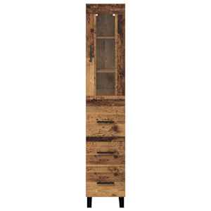 Vysoký bufet Staré dřevo 34,5 x 34 x 180 cm kompozitní dřevo - obrázek 8