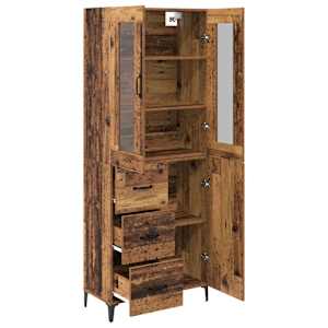 Vysoký bufet Staré dřevo 69,5 x 34 x 180 cm kompozitní dřevo - obrázek 5
