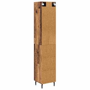 Vysoký bufet Staré dřevo 34,5 x 34 x 180 cm kompozitní dřevo - obrázek 10