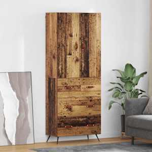 Vysoký bufet Staré dřevo 69,5 x 34 x 180 cm kompozitní dřevo - obrázek 1