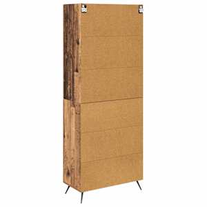 Vysoký bufet Staré dřevo 69,5 x 34 x 180 cm kompozitní dřevo - obrázek 10