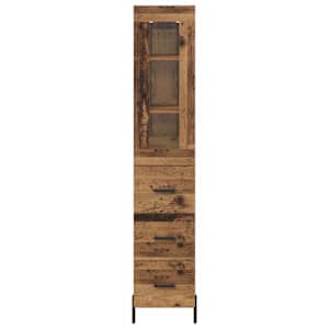 Vysoký bufet Staré dřevo 34,5 x 34 x 180 cm kompozitní dřevo - obrázek 8