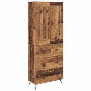 Vysoký bufet Staré dřevo 69,5 x 34 x 180 cm kompozitní dřevo - obrázek 2