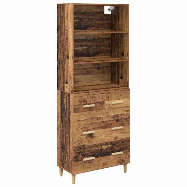 vidaXL K&otilde;rgushein Vana puit 69,5 x 32,5 x 180 cm Tehispuit