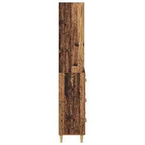 Vysoký bufet Staré dřevo 69,5 x 32,5 x 180 cm kompozitní dřevo - obrázek 9