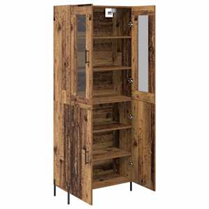 Vysoký bufet Staré dřevo 69,5 x 34 x 180 cm kompozitní dřevo - obrázek 5