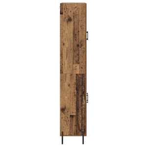 Vysoký bufet Staré dřevo 69,5 x 34 x 180 cm kompozitní dřevo - obrázek 9