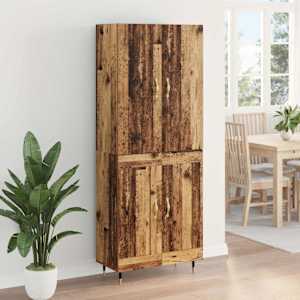 Vysoký bufet Staré dřevo 69,5 x 34 x 180 cm kompozitní dřevo - obrázek 4
