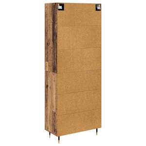Vysoký bufet Staré dřevo 69,5 x 34 x 180 cm kompozitní dřevo - obrázek 10