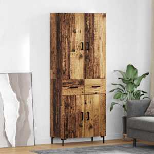 Vysoký bufet Staré dřevo 69,5 x 34 x 180 cm kompozitní dřevo - obrázek 1