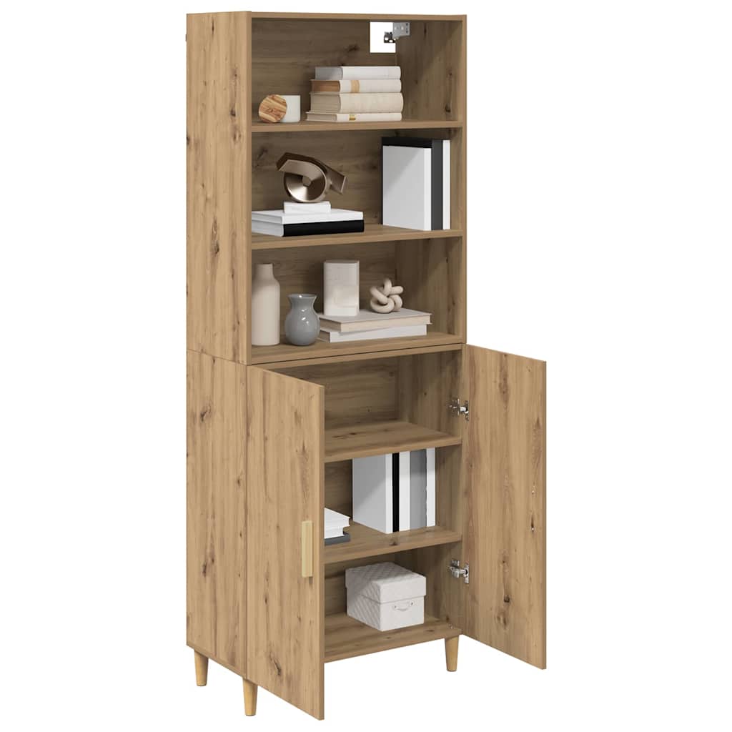 vidaXL Highboard artisanaal eikenkleurig 69,5 x 34 x 180 cm